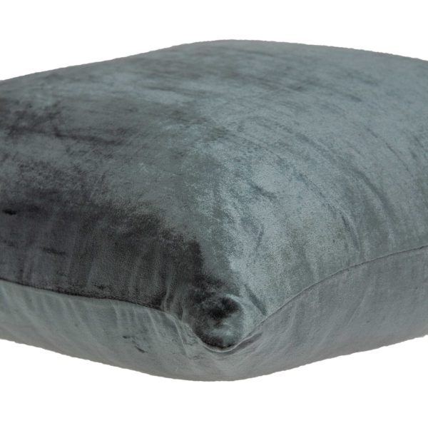 20" x 7" x 20" Transitional Charcoal Solid Pillow Cover With Poly Insert - Image 4
