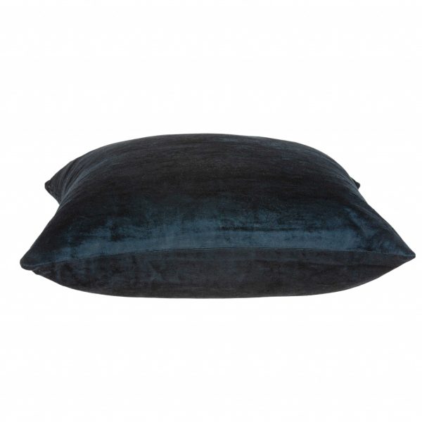 20" x 7" x 20" Transitional Dark Blue Solid Pillow Cover With Poly Insert - Image 3