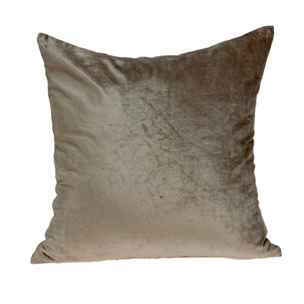 Super Soft Taupe Solid Decorative Accent Pillow - Image 2