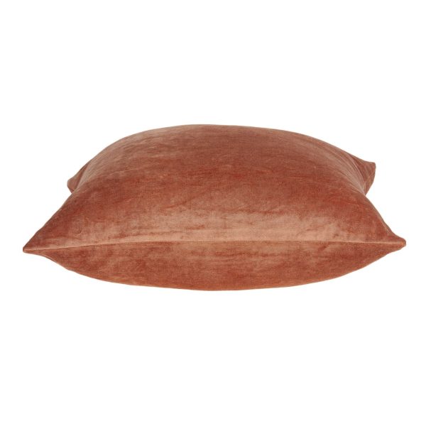 20" x 7" x 20" Transitional Orange Solid Pillow Cover With Poly Insert - Image 3