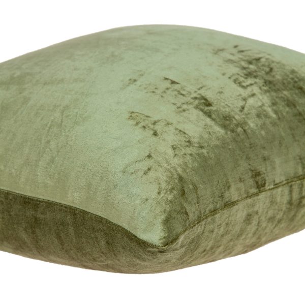 20" x 7" x 20" Transitional Olive Solid Pillow Cover With Poly Insert - Image 4