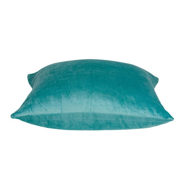 20" x 7" x 20" Transitional Aqua Solid Pillow Cover With Poly Insert - Image 3