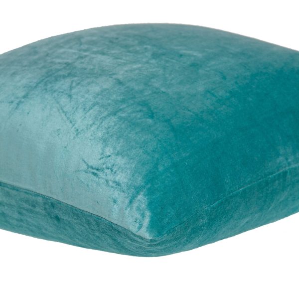 20" x 7" x 20" Transitional Aqua Solid Pillow Cover With Poly Insert - Image 4