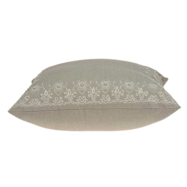 20" x 0.5" x 20" Elegant Transitional Beige Accent Pillow Cover - Image 4
