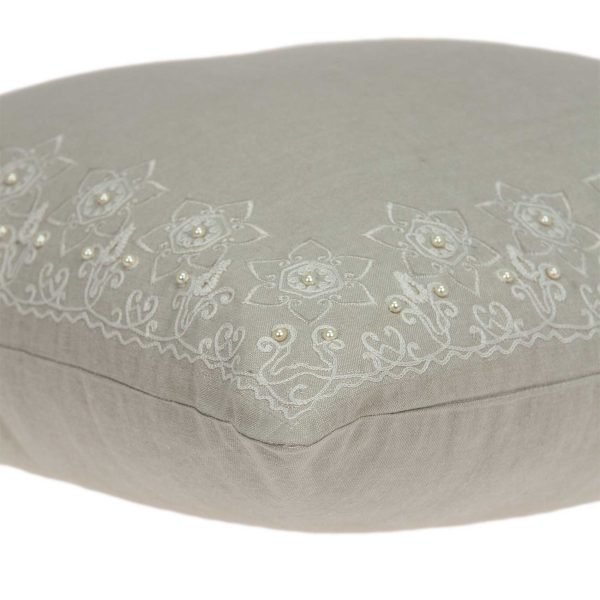 20" x 0.5" x 20" Elegant Transitional Beige Accent Pillow Cover - Image 5