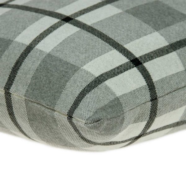 20" x 7" x 20" Transitional Tan & Grey Cotton Pillow Cover With Poly Insert - Image 4