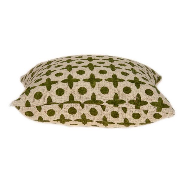 18" x 7" x 18" Transitional Beige Printed Pillow Cover With Poly Insert - Image 3