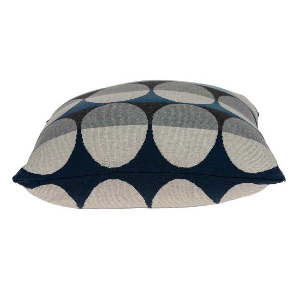 20" x 7" x 20" Transitional Gray And Blue Pillow Cover With Poly Insert - Image 3