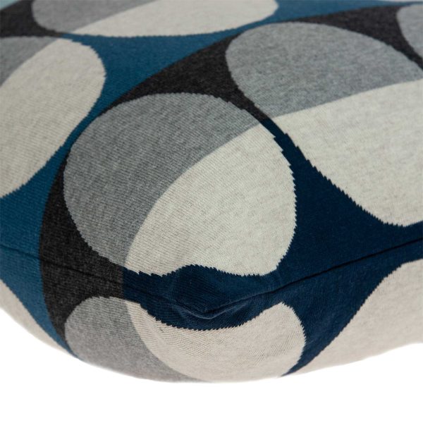20" x 7" x 20" Transitional Gray And Blue Pillow Cover With Poly Insert - Image 4