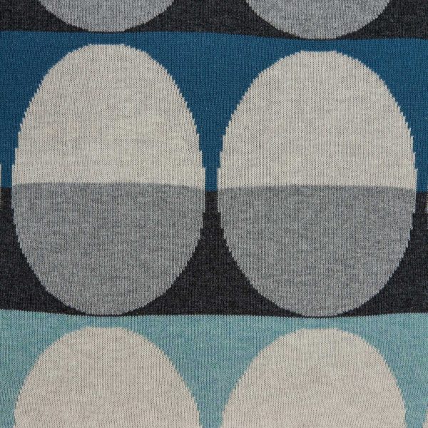 20" x 7" x 20" Transitional Gray And Blue Pillow Cover With Poly Insert - Image 5