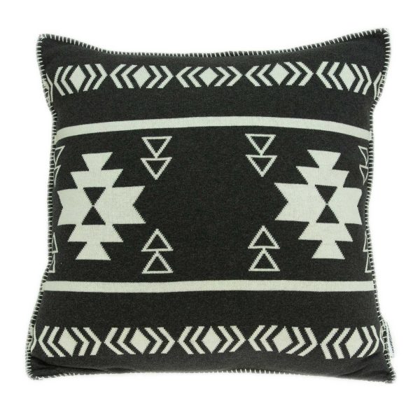 20" x 7" x 20" Southwest Black Cotton Pillow Cover With Poly Insert - Image 2