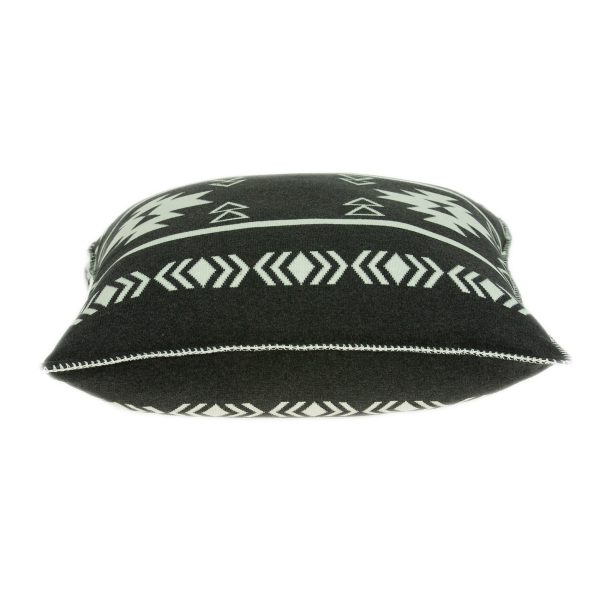 20" x 7" x 20" Southwest Black Cotton Pillow Cover With Poly Insert - Image 3