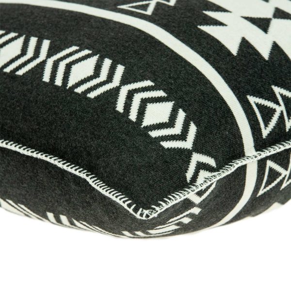 20" x 7" x 20" Southwest Black Cotton Pillow Cover With Poly Insert - Image 4