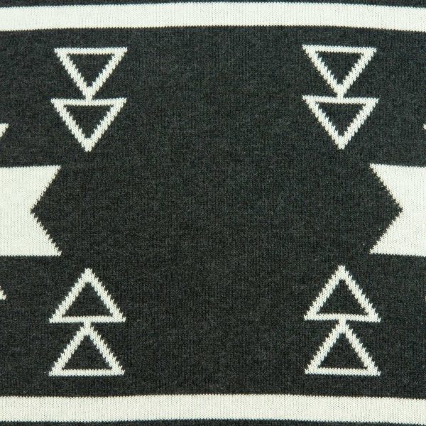 20" x 7" x 20" Southwest Black Cotton Pillow Cover With Poly Insert - Image 5