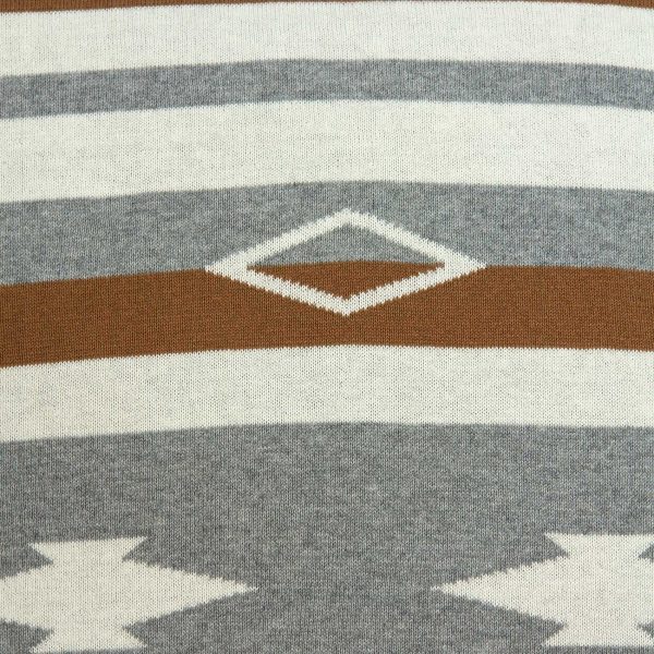 20" x 7" x 20" Southwest Tan Cotton Pillow Cover With Poly Insert - Image 3