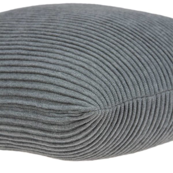 20" x 7" x 20" Elegant Transitional Gray Pillow Cover With Poly Insert - Image 4