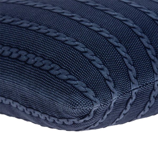 18" x 5" x 18" Transitional Blue Pillow Cover With Poly Insert - Image 4