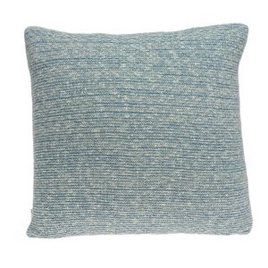 20" x 7" x 20" Transitional Blue Pillow Cover With Poly Insert
