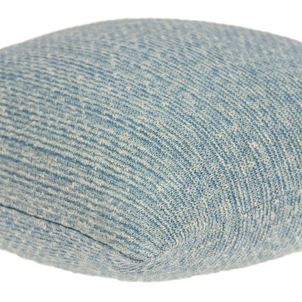 20" x 7" x 20" Transitional Blue Pillow Cover With Poly Insert - Image 4