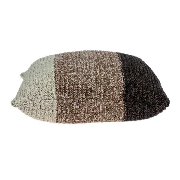 Warm Brown and Cream Decorative Accent Pillow - Image 3