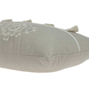 20" x 6" x 14" Transitional Beige Pillow Cover With Poly Insert