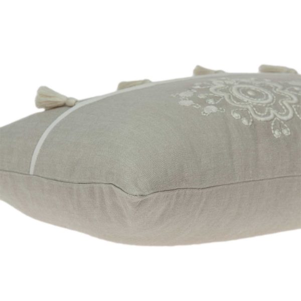 20" x 6" x 14" Transitional Beige Pillow Cover With Poly Insert - Image 4
