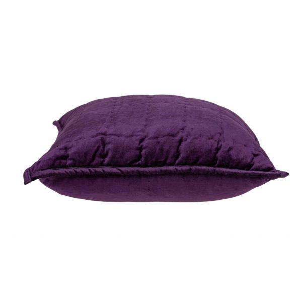 20" x 7" x 20" Transitional Purple Solid Quilted Pillow Cover With Poly Insert - Image 3