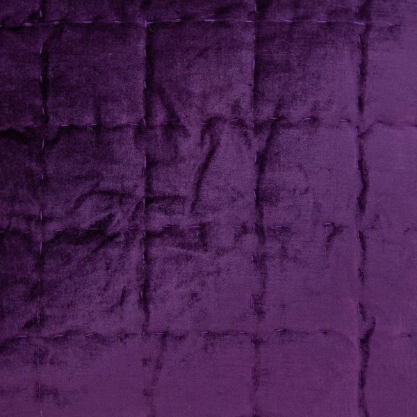 20" x 7" x 20" Transitional Purple Solid Quilted Pillow Cover With Poly Insert - Image 5