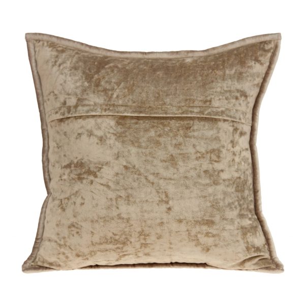 20" x 7" x 20" Transitional Taupe Solid Quilted Pillow Cover With Poly Insert - Image 2
