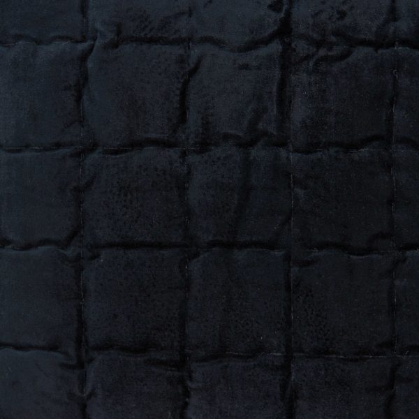 20" x 7" x 20" Transitional Black Solid Quilted Pillow Cover With Poly Insert - Image 5