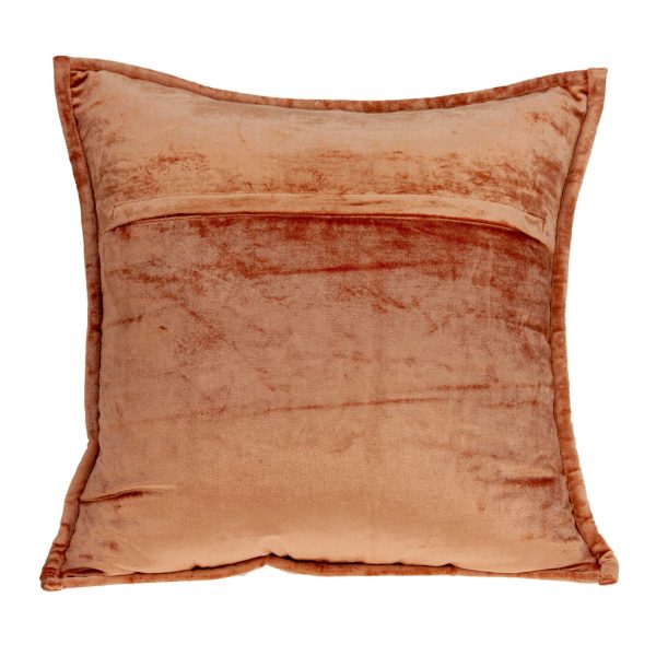20" x 7" x 20" Transitional Orange Solid Quilted Pillow Cover With Poly Insert - Image 2