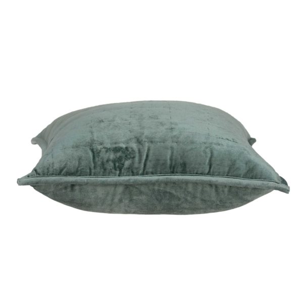 20" x 7" x 20" Transitional Sea Foam Solid Quilted Pillow Cover With Poly Insert - Image 3