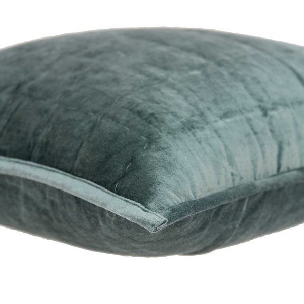 20" x 7" x 20" Transitional Sea Foam Solid Quilted Pillow Cover With Poly Insert - Image 4