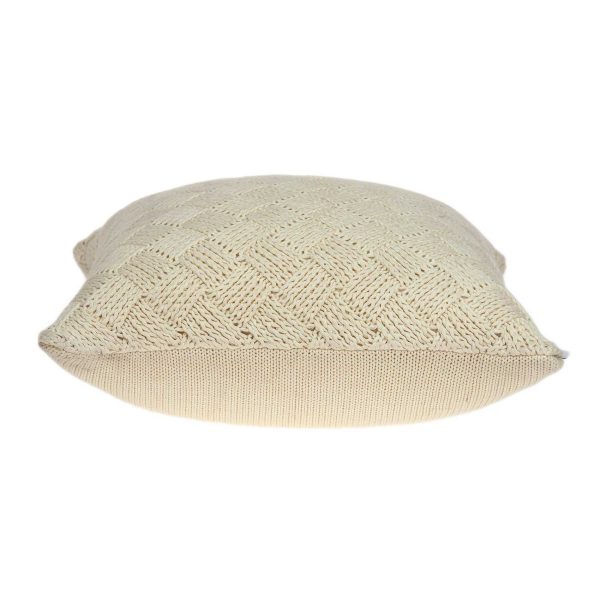 20" x 7" x 20" Transitional Beige Pillow Cover With Poly Insert - Image 3