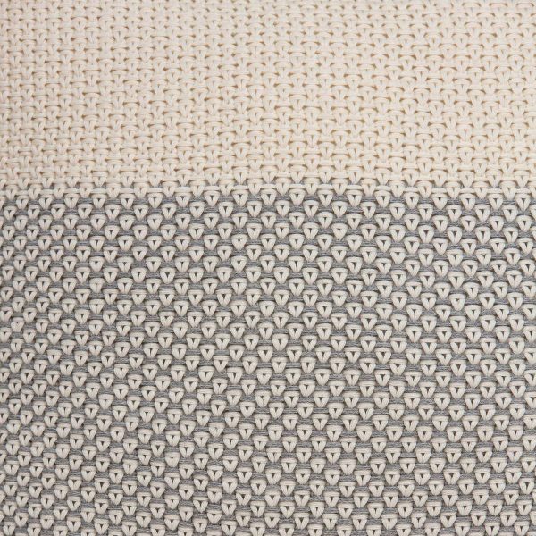 20" x 7" x 20" Transitional Tan Cotton Pillow Cover With Poly Insert - Image 5
