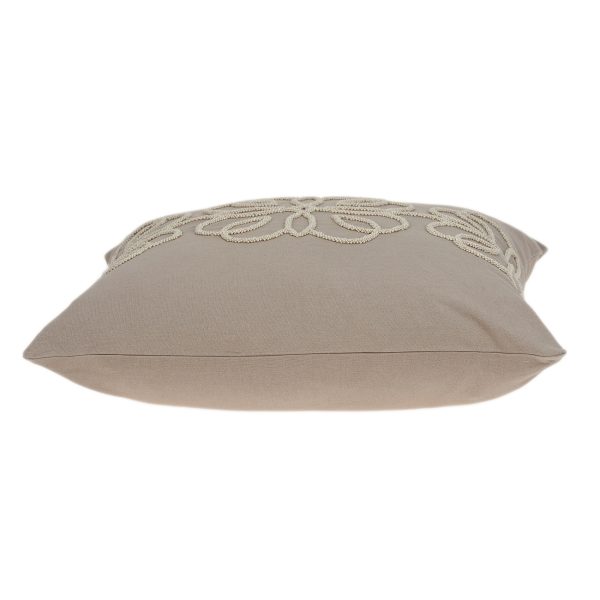 20" x 0.5" x 20" Decorative Transitional Tan Cotton Pillow Cover - Image 4