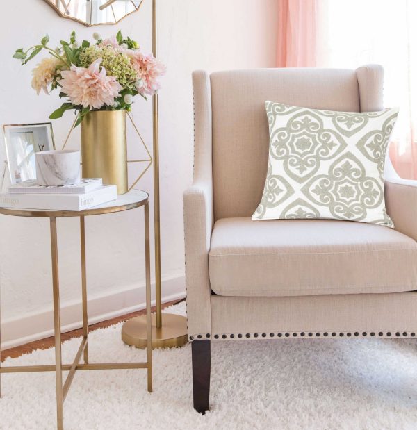 20" x 0.5" x 20" Bling Ivory Pillow Cover - Image 2