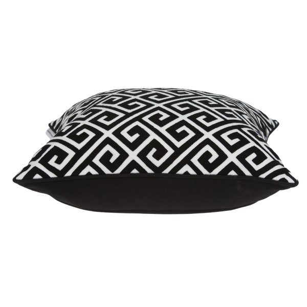 20" x 7" x 20" Cool Transitional Black and White Pillow Cover With Poly Insert - Image 3
