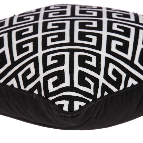 20" x 7" x 20" Cool Transitional Black and White Pillow Cover With Poly Insert - Image 4