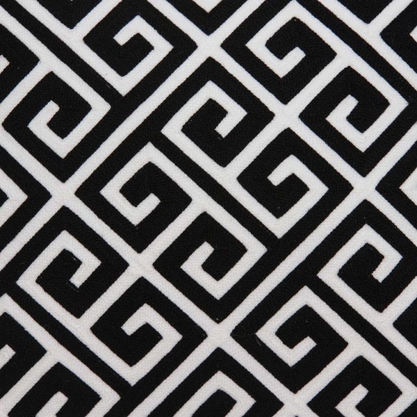 20" x 7" x 20" Cool Transitional Black and White Pillow Cover With Poly Insert - Image 5