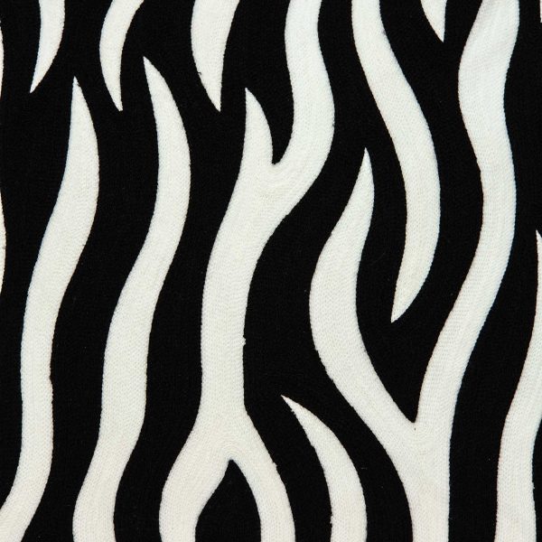20" x 7" x 20" Transitional Black and White Zebra Pillow Cover With Poly Insert - Image 5