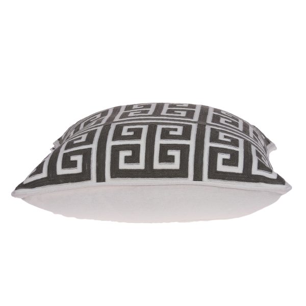 20" x 7" x 20" Cool Transitional Gray and White Pillow Cover With Poly Insert - Image 3