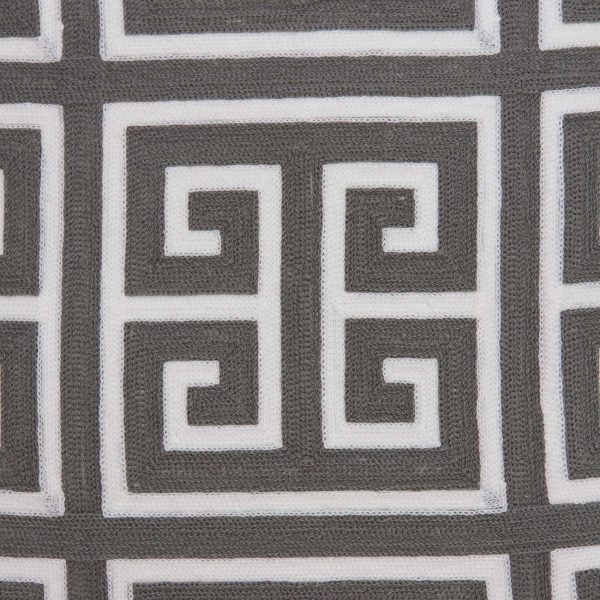 20" x 7" x 20" Cool Transitional Gray and White Pillow Cover With Poly Insert - Image 5