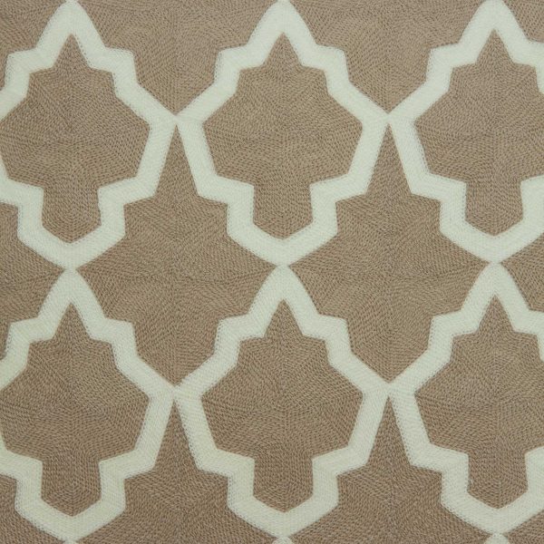 20" x 7" x 20" Transitional Beige and White Pillow Cover With Poly Insert - Image 5