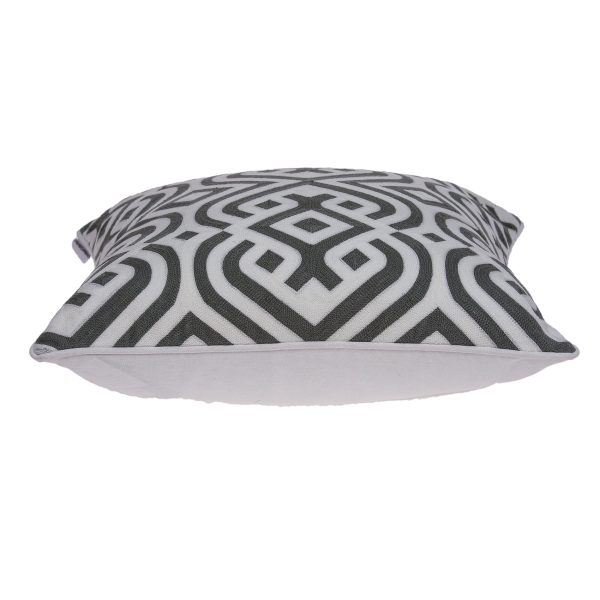 20" x 7" x 20" Gray and White Accent Pillow Cover With Poly Insert - Image 3