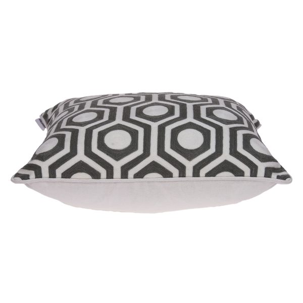 20" x 7" x 20" Cool Gray and White Pillow Cover With Poly Insert - Image 3