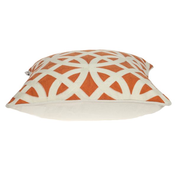 20" x 7" x 20" Transitional Orange Pillow Cover With Poly Insert - Image 3