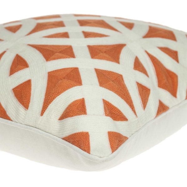 20" x 7" x 20" Transitional Orange Pillow Cover With Poly Insert - Image 4