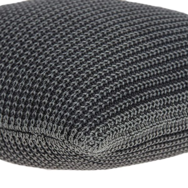 20" x 7" x 20" Transitional Charcoal Pillow Cover With Poly Insert - Image 4