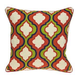 20" x 0.5" x 20" Handmade Traditional Multicolored Pillow Cover
